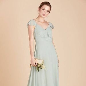 NWT Birdy Grey Kae Bridesmaid dress chiffon sage green size medium